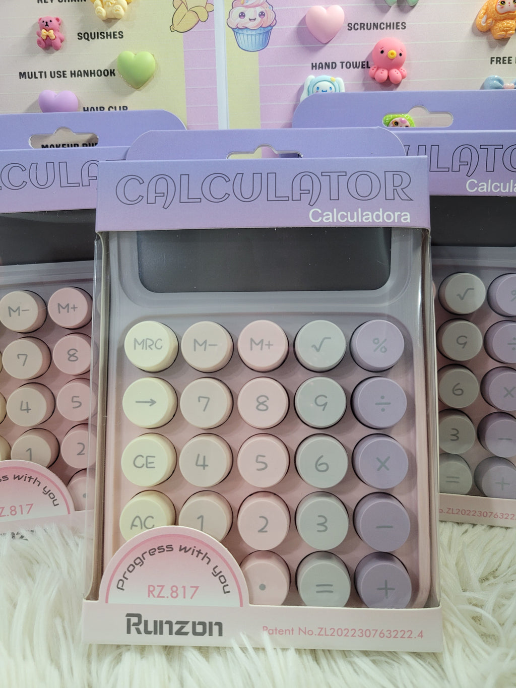 Kawaii 3D Bubble Buttons Calculator