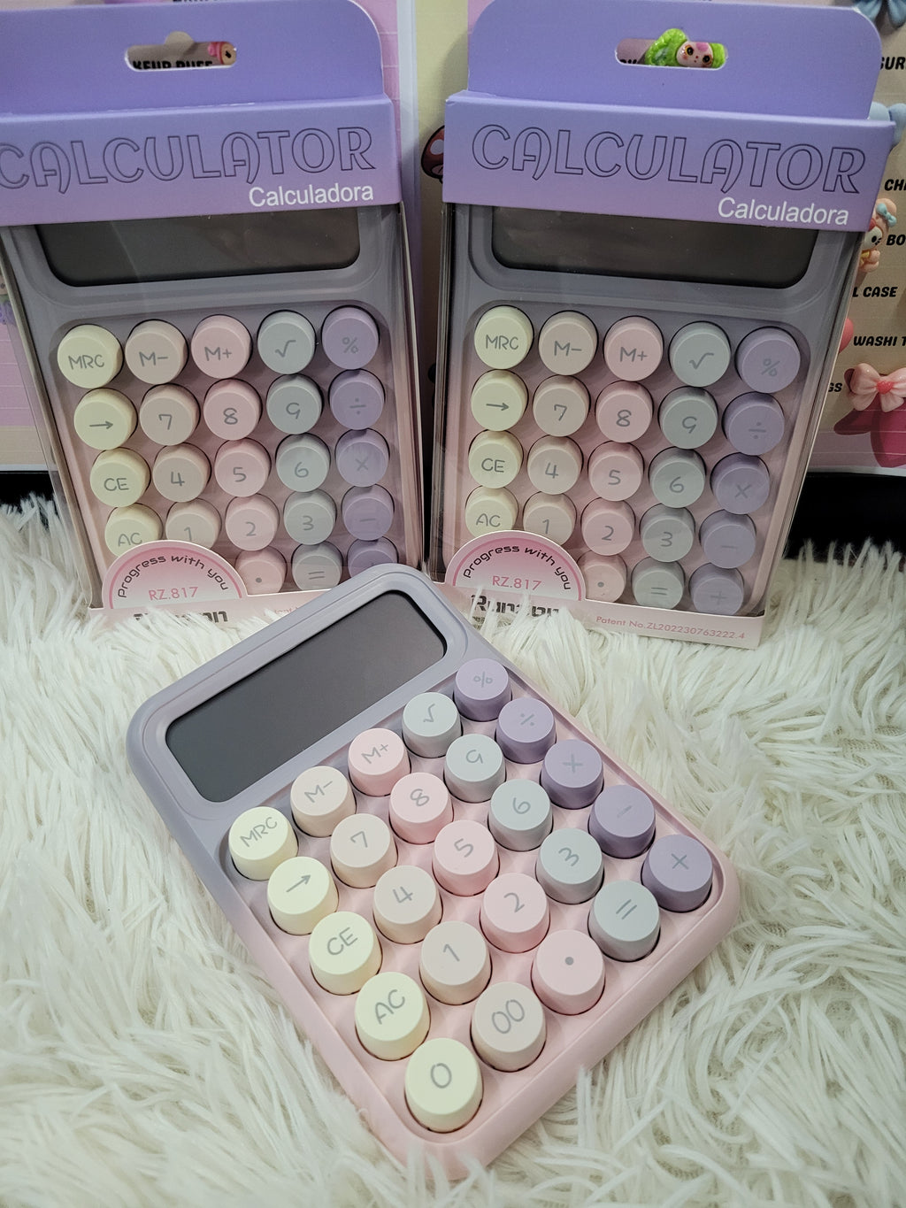 Kawaii 3D Bubble Buttons Calculator