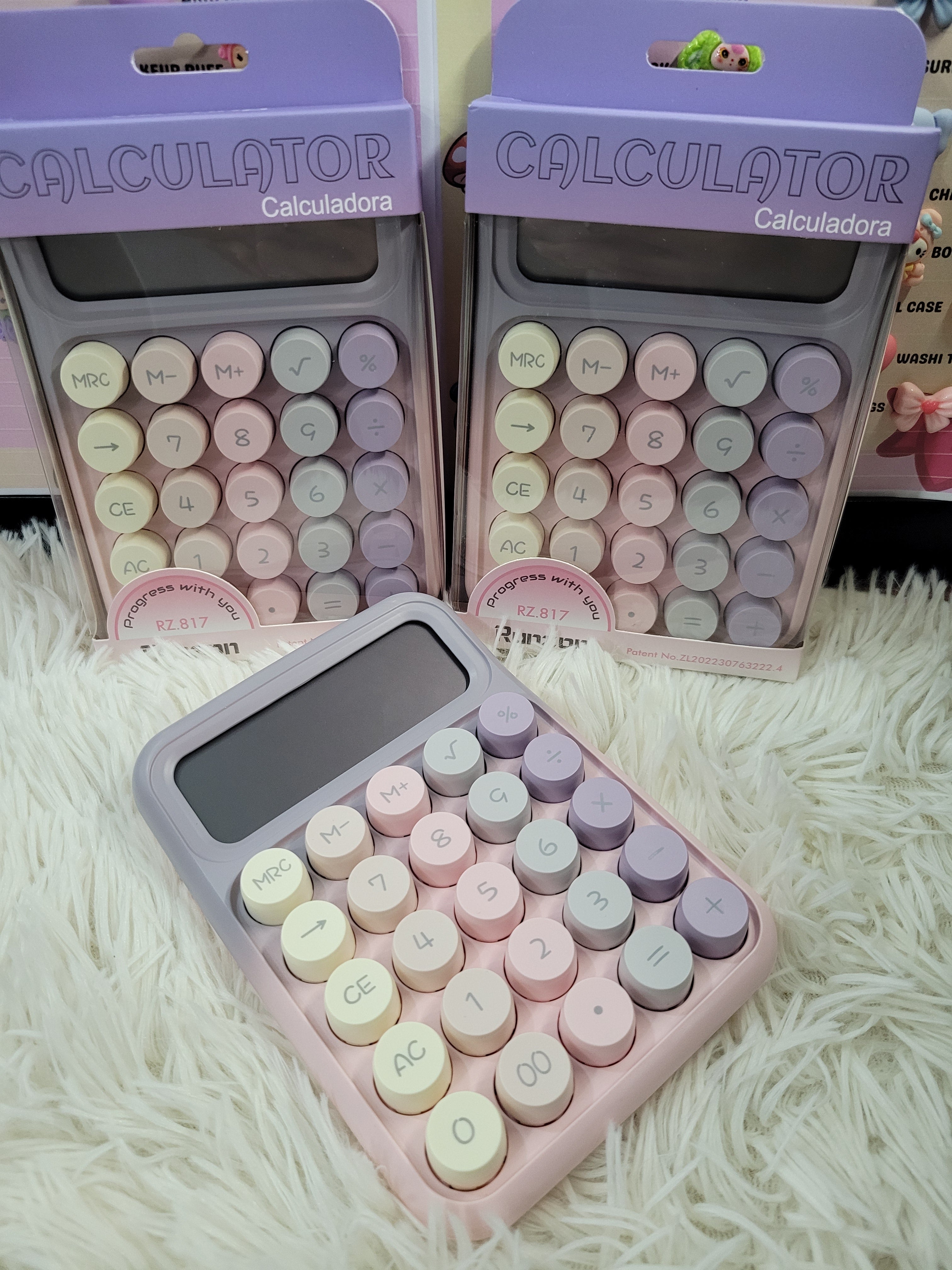 Kawaii 3D Bubble Buttons Calculator