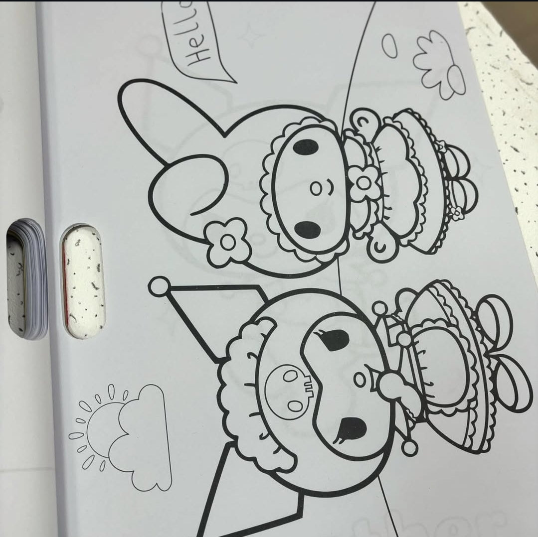 Giant 2-foot Kuromi Colouring book - Pink & Purple Edition